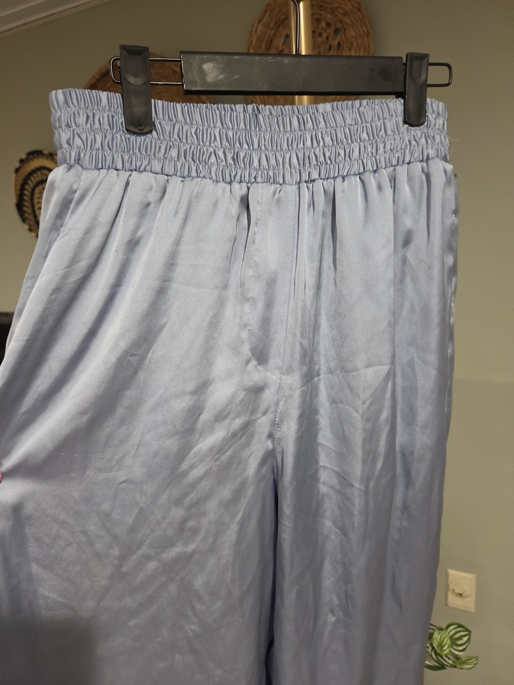 Zara Blue Satin Balloon Jogger Pants Size M - Picture 7 of 16